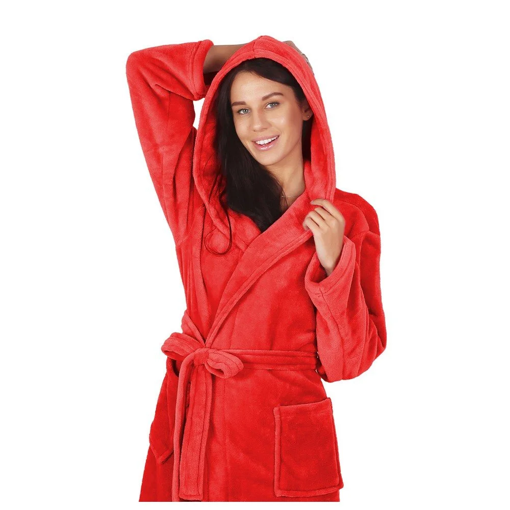 Červený unisex župan z mikrovlákna DecoKing Robby, velikost XXL v:1077204