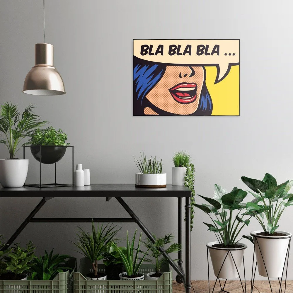 Obraz v černém rámu OrangeWallz Bla Bla Bla, 50 x 70 cm v:1144206
